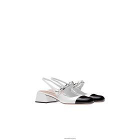 Miu Miu szabadalmi bőr szivattyúk fehér/fekete - Miu Miu Magyarország 826B06191