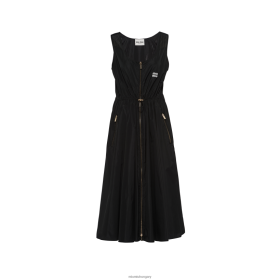 Miu Miu ujjatlan műszaki selyem ruha fekete - Miu Miu Magyarország 826B06371