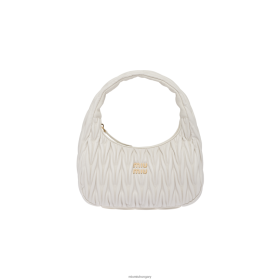 Miu Miu vándoroljon Matelasse Nappa bőr hobo táskára fehér - Miu Miu Hungary 826B0632