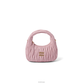 Miu Miu vándoroljon Matelasse Nappa bőr mini hobo táska Alabaster rózsaszín - Miu Miu Magyarország 826B067