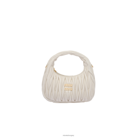 Miu Miu vándoroljon Matelasse Nappa bőr mini hobo táska fehér - Miu Miu Magyarország 826B0615
