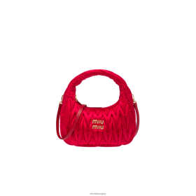 Miu Miu vándoroljon a Matelasse szatén mini hobo táskának piros - Miu Miu Magyarország 826B069